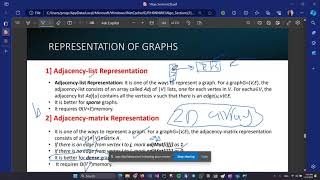 Graph Representation  Graphs 2  Algorithms  FCIT [upl. by Harim]