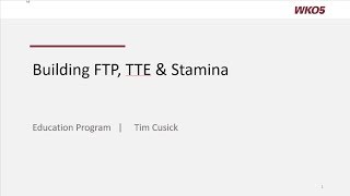 Building FTP TTE and Stamina with WKO5 [upl. by Stannfield]