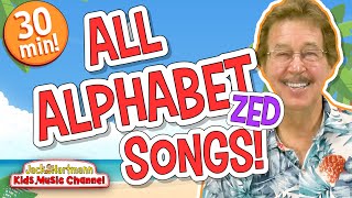 All ALPHABET Songs  Zed Version  30 MINUTES of Alphabet Songs  Jack Hartmann [upl. by Brass]