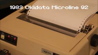 Okidata Microline 92 Dot Matrix Printer amp Kaypro working Anti ASMR [upl. by Armilla]