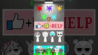 Coloring Incredibox Sprunki Challnge💚❤️💛🩵Can you solve this puzzle shorts funny sprunki [upl. by Tammy]