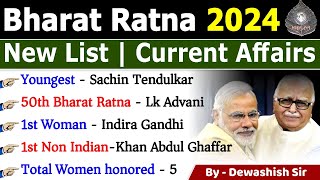 Bharat Ratna 2024  Bharat Ratna Winners 2024  Awards amp Honours 2024  Current Affairs 2024 modi [upl. by Pattie]