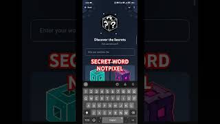 Not pixel secret word  how to play notpixel tournament shorts notpixelairdrop viralshorts [upl. by Aia1]