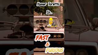 Homer Toretto Fast amp Furious fastandfurious shorts funny [upl. by Essyle324]