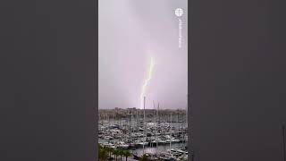 Lluvia de rayos en Mallorca por el paso de la DANA [upl. by Leruj]