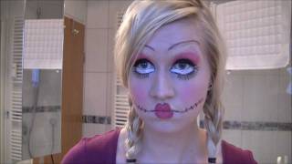 Halloween Look Creepy Doll Makeup Tutorial [upl. by Dale]