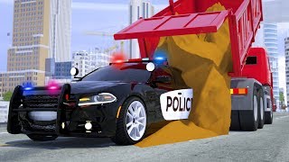 Spec Truck Building Bridge  Wheel City Heroes WCH  Sergeant Lucas the Police Car New Cartoon [upl. by Lindemann]