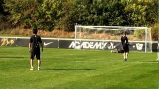 Soccer shooting exercise  Power shooting drill  Nike Academy [upl. by Yllek613]