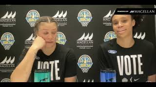 Chicago Sky Post Game Rachel Banham amp Brianna Taylor Coach Teresa Weatherspoon chicagosky wnba [upl. by Zahc]