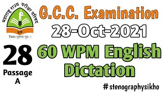 GCC Examination  Shorthand examination  Shorthand Exam  60 WPM English  stenographysikho [upl. by Nagyam910]