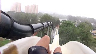 High Speed Fall Water Slide at AFamosa Water Theme Park [upl. by Dirgni]