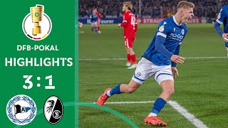 3rd league team stuns Bundesliga club  Arminia Bielefeld vs SC Freiburg 31 DFBPokal [upl. by Martijn]