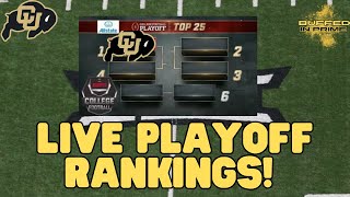 Live College Football Playoff Ranking Release Where Is Colorado Ranked [upl. by Goodhen523]