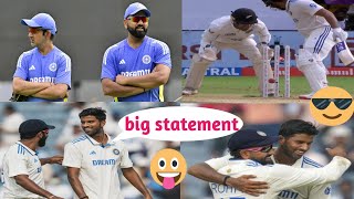 washington sundar big statement after india vs newzealand test second innings 😝ind vs nz test [upl. by Natsyrt]