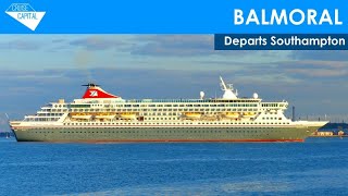 Balmoral departing Southampton 16042016 [upl. by Qahsi417]