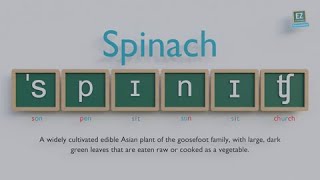 How to pronounce Spinach [upl. by Robbie]