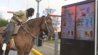 Riding A Horse Through A Drive Thru [upl. by Airamalegna]