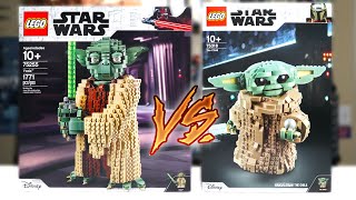 LEGO Star Wars BABY YODA vs YODA 75255 amp 75318 [upl. by Eelirak]