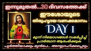 ഇന്നുമുതൽ 30 ദിവസത്തേക്ക് ഈശോയുടെ തിരുഹൃദയ വണക്കമാസം June 1Thiruhrudaya vanakkamasam DAY 1 [upl. by Notsuoh417]