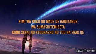 SPARKLE  Kimi no na wa Lyrics ostanimekiminonawasparkleanime [upl. by Haelahk]