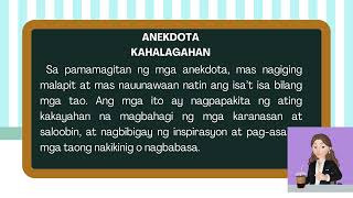 ANEKDOTA Kahulugan Kahalagahan Elemento at Mga Uri [upl. by Northey]