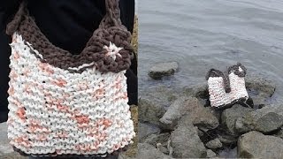 Taschen stricken  Anleitung  Teil 1 [upl. by Marl327]