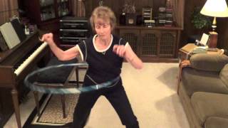 79 Year Old Lady Does Hula Hoop 410 Times [upl. by Oramug]