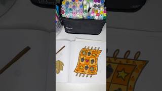 ASMR COLORING  BLANKET🧡voloftpublishingalcoholmarkers colorwithme coloring art asmr relax [upl. by Annoet]