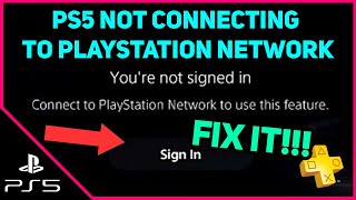 PS5 NOT CONNECTING TO PLAYSTATION NETWORK EASY FIX [upl. by Nitsu]