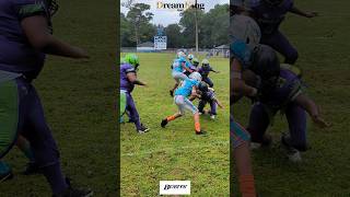 Defence 9u Atlantic Stingrays 23 Tevin Pressley makes tackle in the backfield vs DV Dolphins [upl. by Postman65]