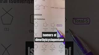 structural Isomers of dimethyl cyclopentane physicswallah chemistryquestion chemistry [upl. by Ij]