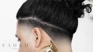 TAPER FADE FOR MAN BUN TUTORIAL [upl. by Kato]