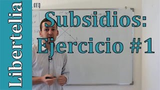 Ejercicio equilibrio de mercado con un subsidio total fijo  Microeconomía  Liberteliaorg [upl. by Guinna]