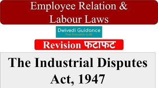 The Industrial Disputes Act 1947 Objective Applicability Authority Penalties labour laws [upl. by Trinidad]