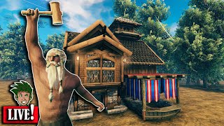 300 wood Valheim building challenge  Starter house [upl. by Jala]