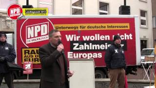 NPDNiedersachsen Udo Pastörs am 10012013 in Hildesheim zur Landtagswahl in Niedersachsen [upl. by Aubigny]