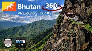 🗺VR Country Tours  2 Bhutan 🇧🇹【360 Video】 [upl. by Eseuqcaj]