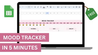 Make an Awesome Mood Tracker on Google Sheets in 5 Minutes  FREE Template [upl. by Annie446]