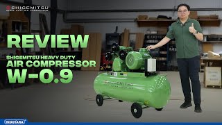 REVIEW AIR COMPRESSOR SHIGEMITSU W09 DENGAN TENAGA 10 HP [upl. by Anayi336]