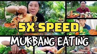 5x SPEED MUKBANG EATING  BEST COMPILATION  ASMR MUKBANG [upl. by Aurita99]