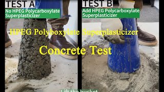 Fluidity of HPEG Polyboxylate Superplasticizer in Concrete [upl. by Bindman607]