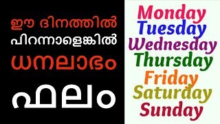 ഈ ദിവസം ആണോ പിറന്നാൾ  Malayalam Astrology  Horoscope Malayalam [upl. by Hanahs]