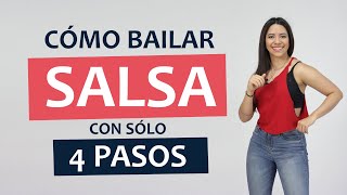 🔵 Cómo BAILAR SALSA paso a paso  TUTORIAL  ¡Aprende 4 pasos aquí [upl. by Jangro23]