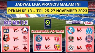 Jadwal Liga Prancis Malam Ini  PSG vs AS Monaco  Lyon vs Lille  Klasemen Ligue 1 Prancis 202324 [upl. by Anekahs]