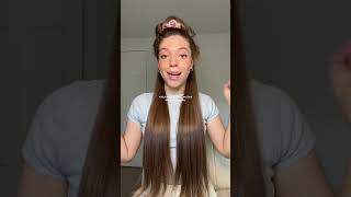 Let’s straighten my HUGE hair Pro steam straightener brush hair hairtutorial [upl. by Ingamar]