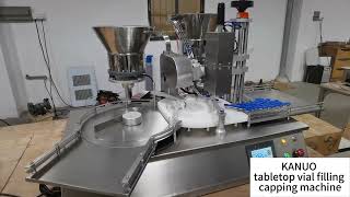 tabletop vial filling capping machine [upl. by Ramor]