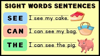 Sight Words Sentences  SEE CAN THE  Practice Reading  Teaching Mama [upl. by Conners707]