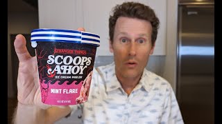 SCOOPS AHOY Mint Flare Stranger Things ICE CREAM Review [upl. by Babbette]