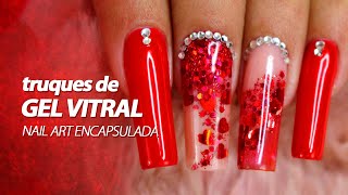 UNHAS DECORADAS COM GEL VITRAL [upl. by Natehc]