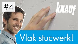 STUCWERK VLAK MAKEN  Doe het samen met Knauf 4 [upl. by Adelaja]